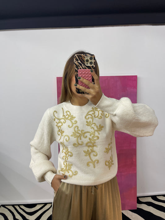 Malha Bordada Missangas