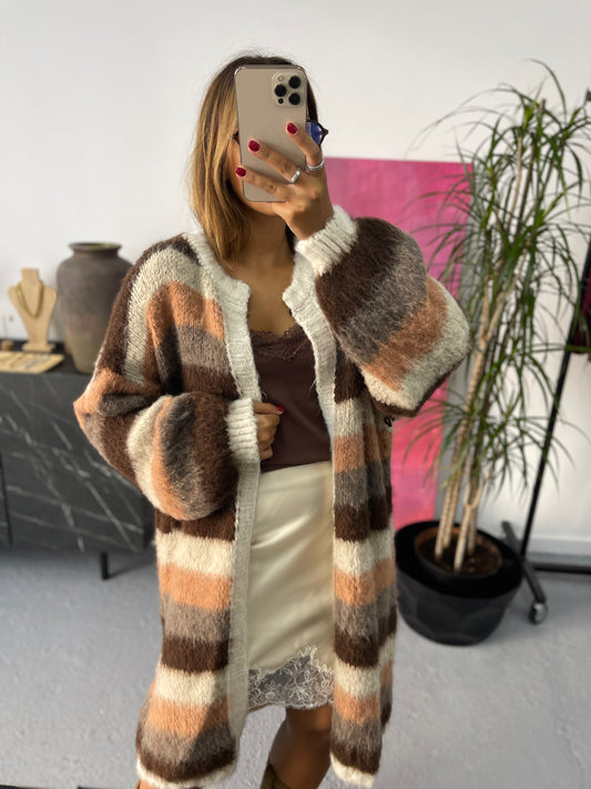 Cardigan Maxi Lã