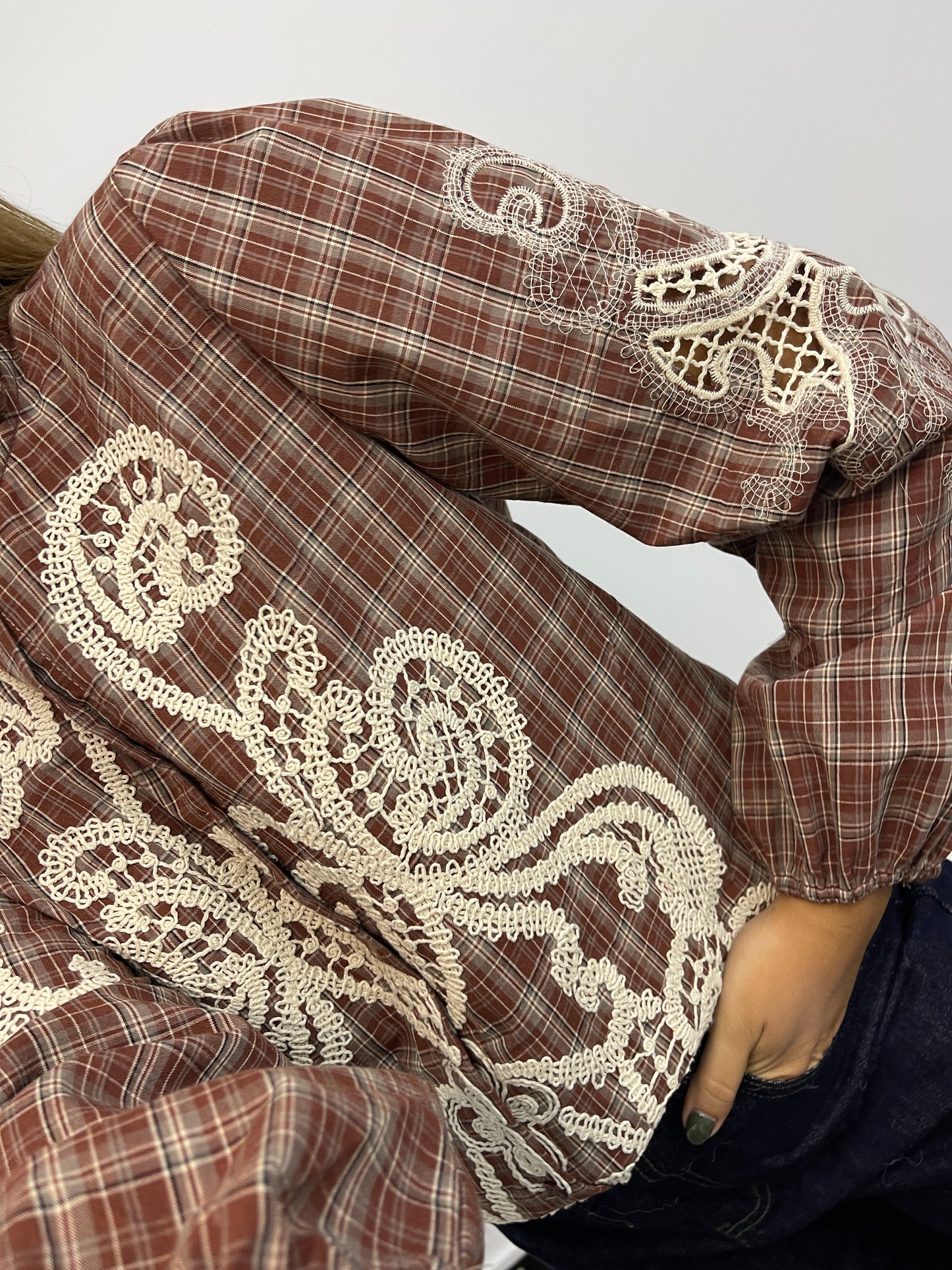 Camisa Xadrez Bordada