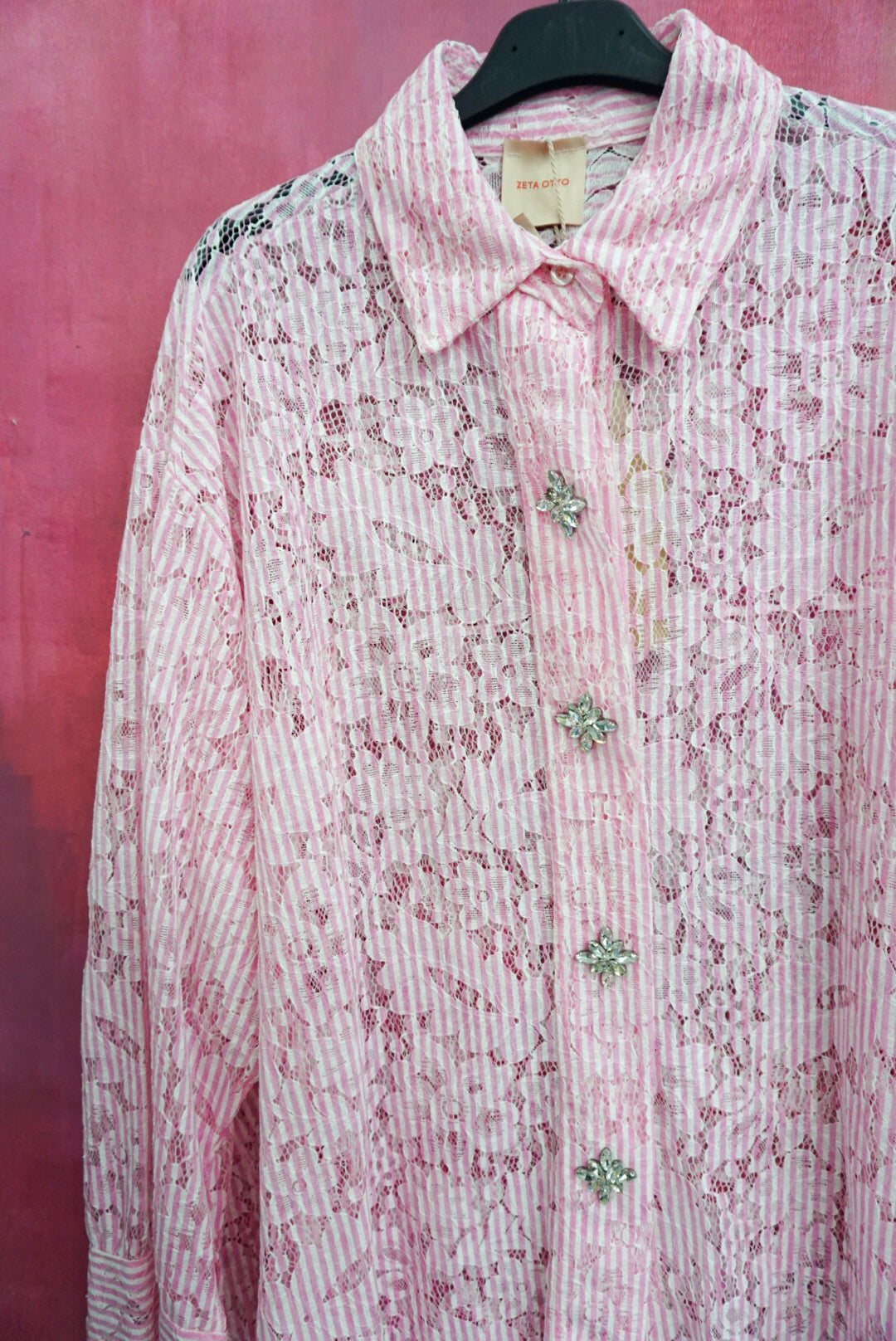 Camisa Renda Oversized