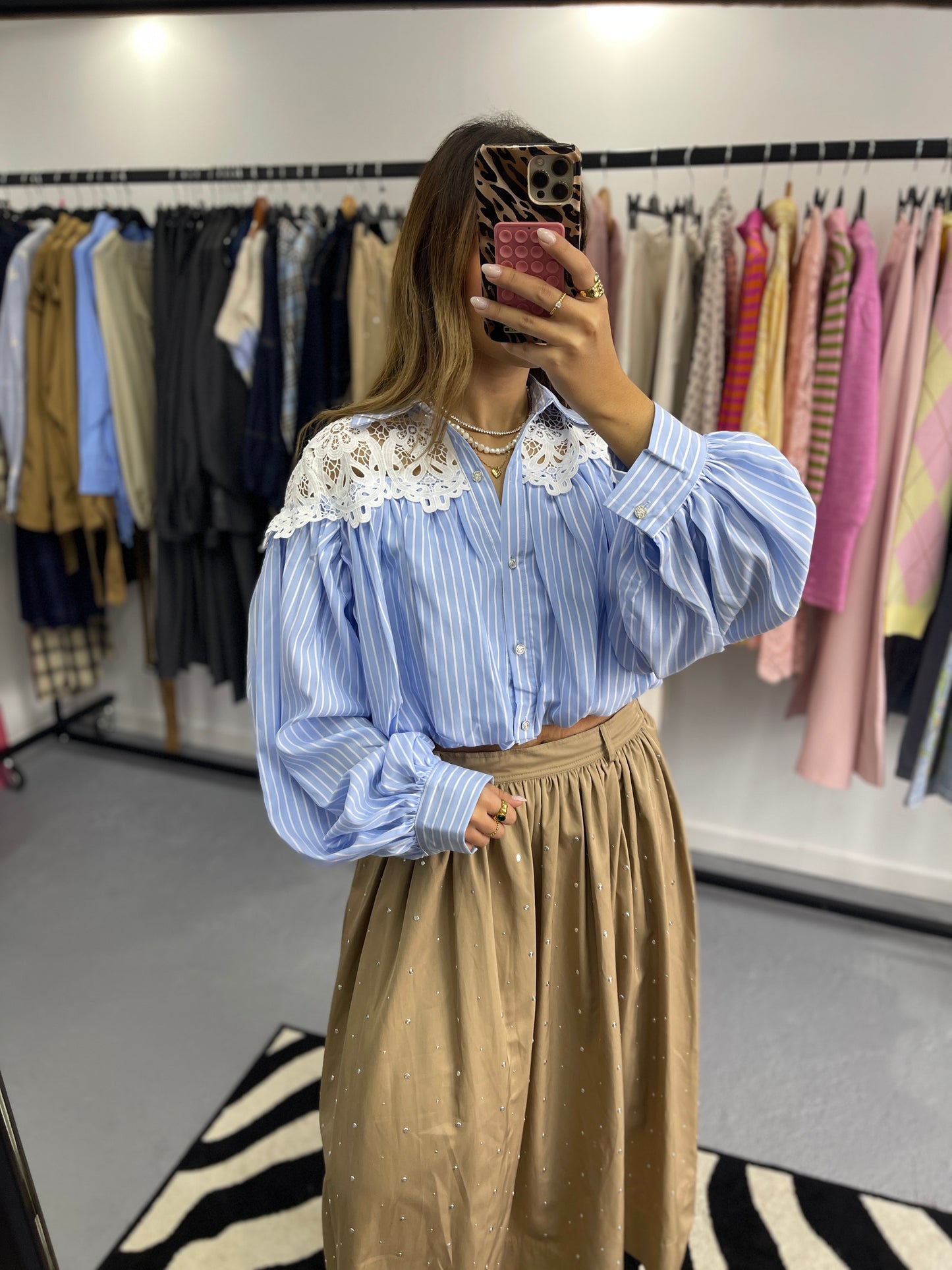 Camisa Riscas Cropped