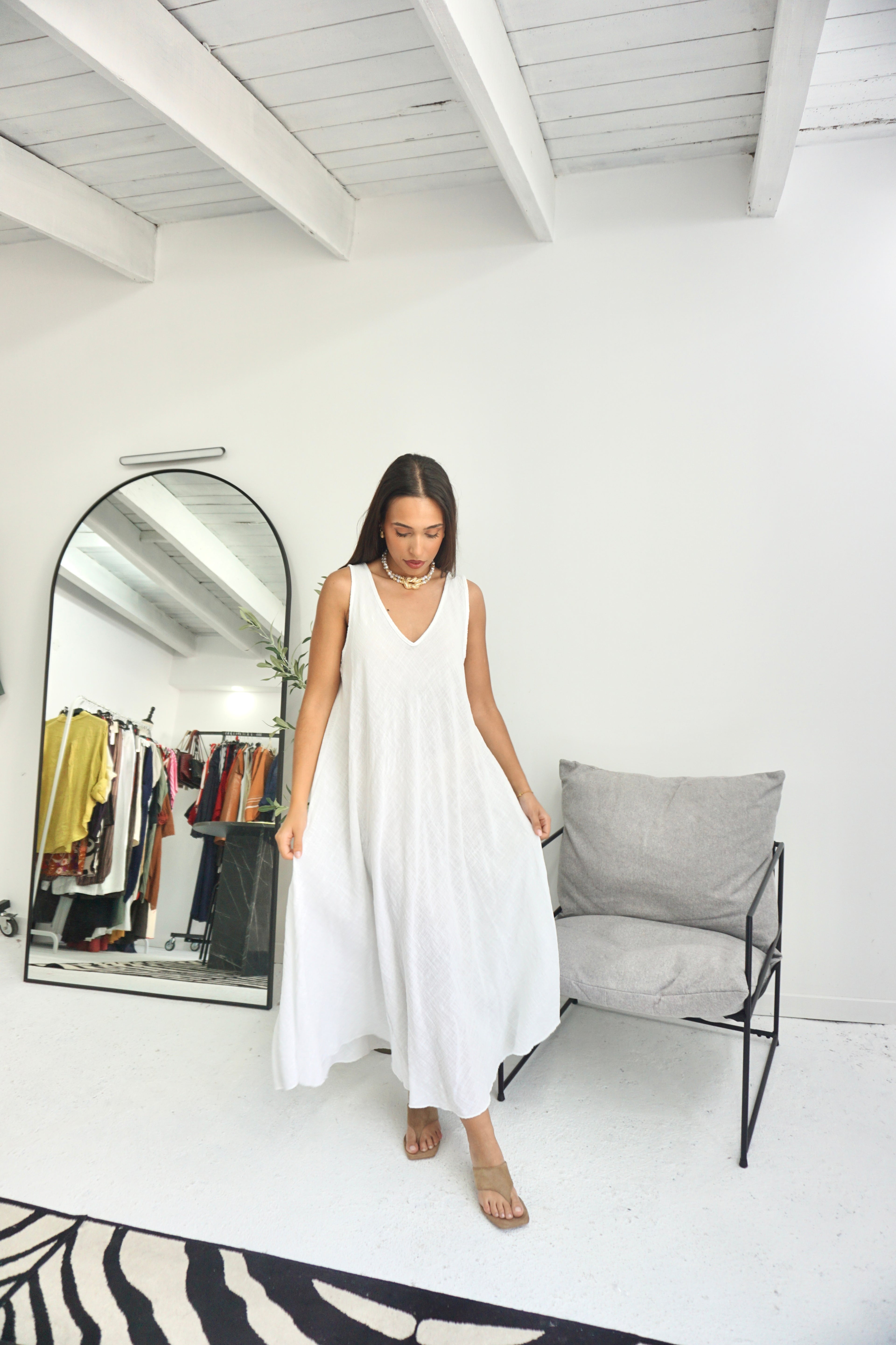 Vestido 100% Algodão (7 cores)