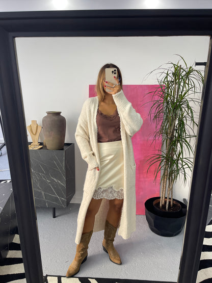 Cardigan Lã Maxi