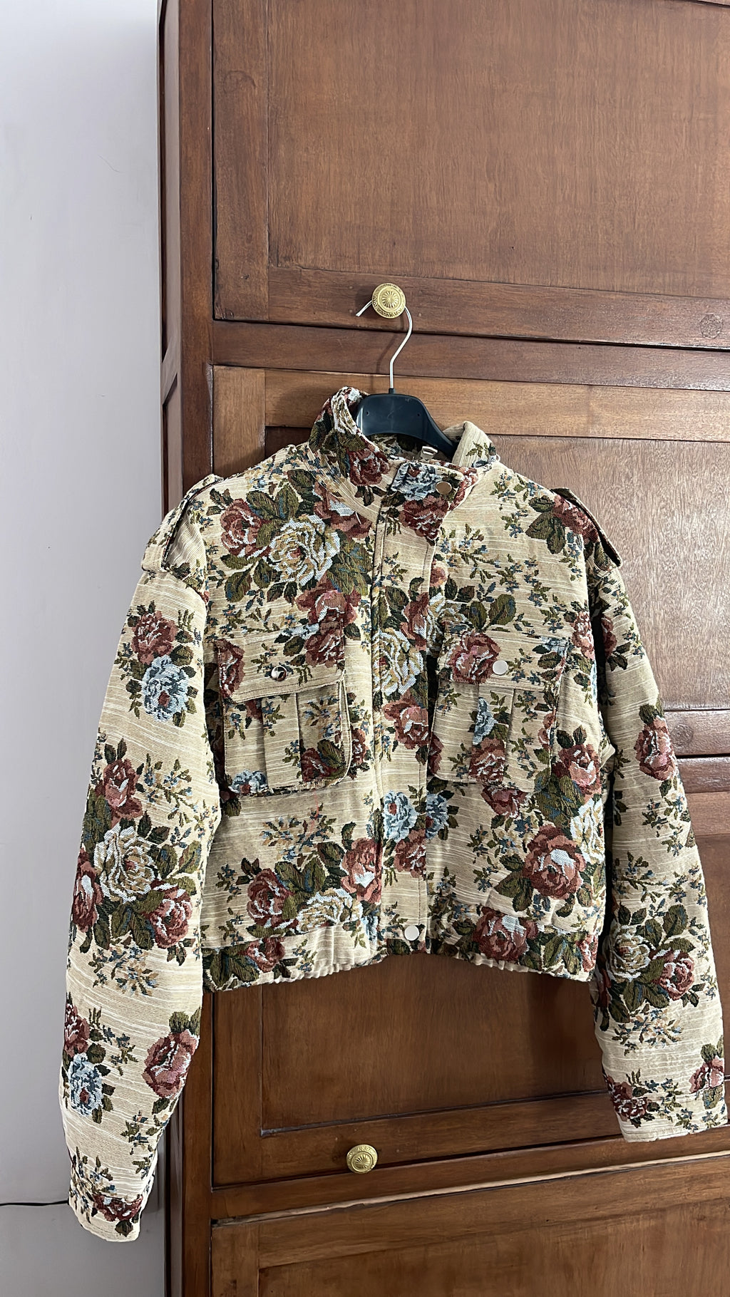 Bomber Cropped em Jacquard