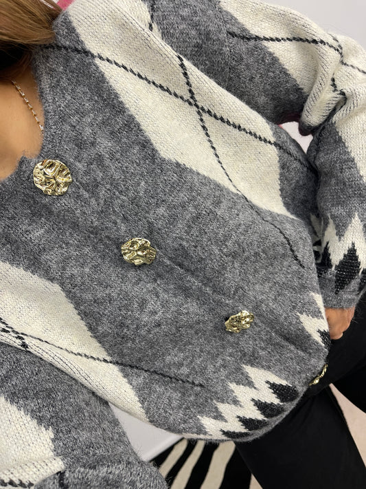 Cardigan Losangos