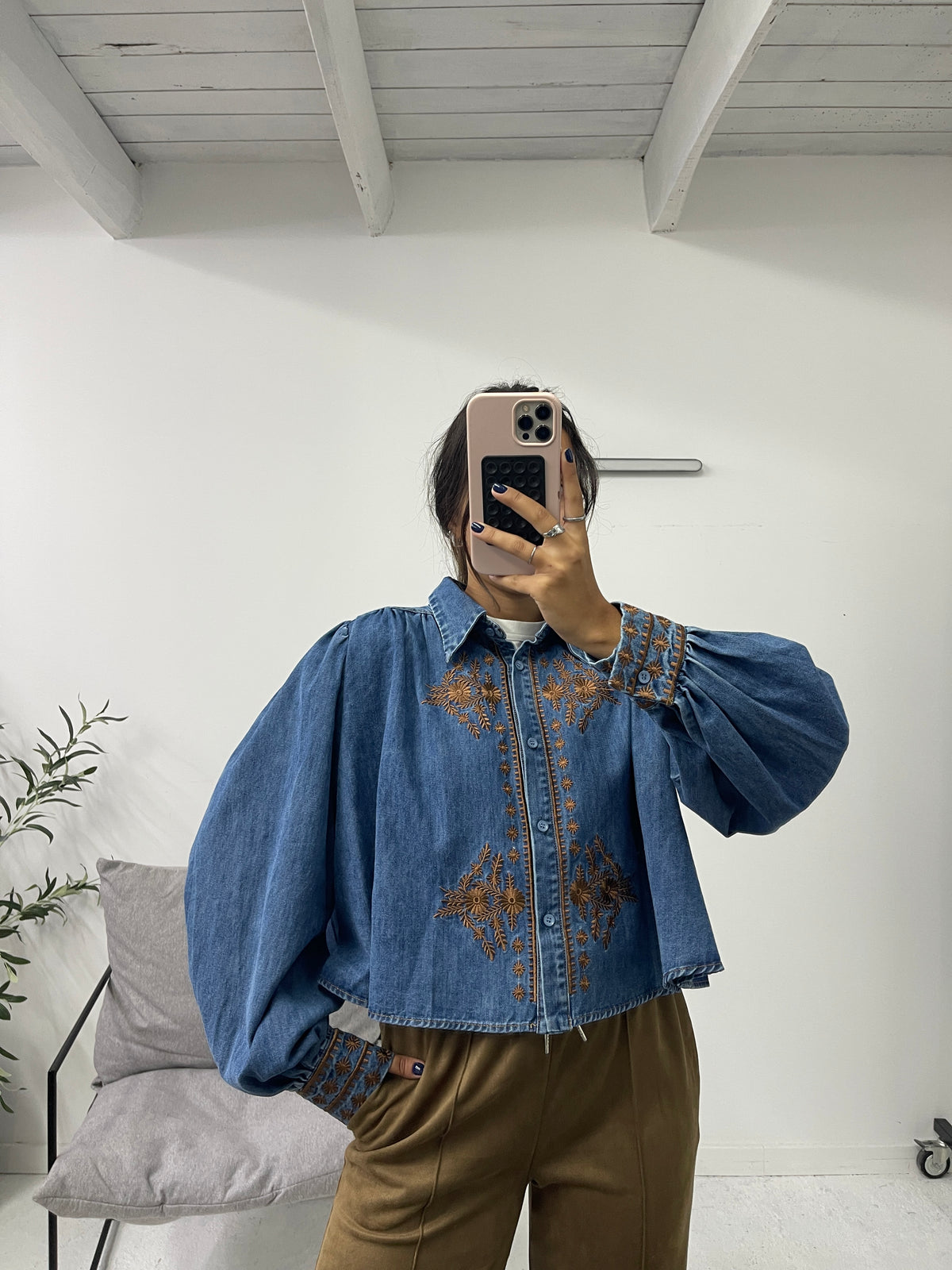 Camisa Ganga Bordada