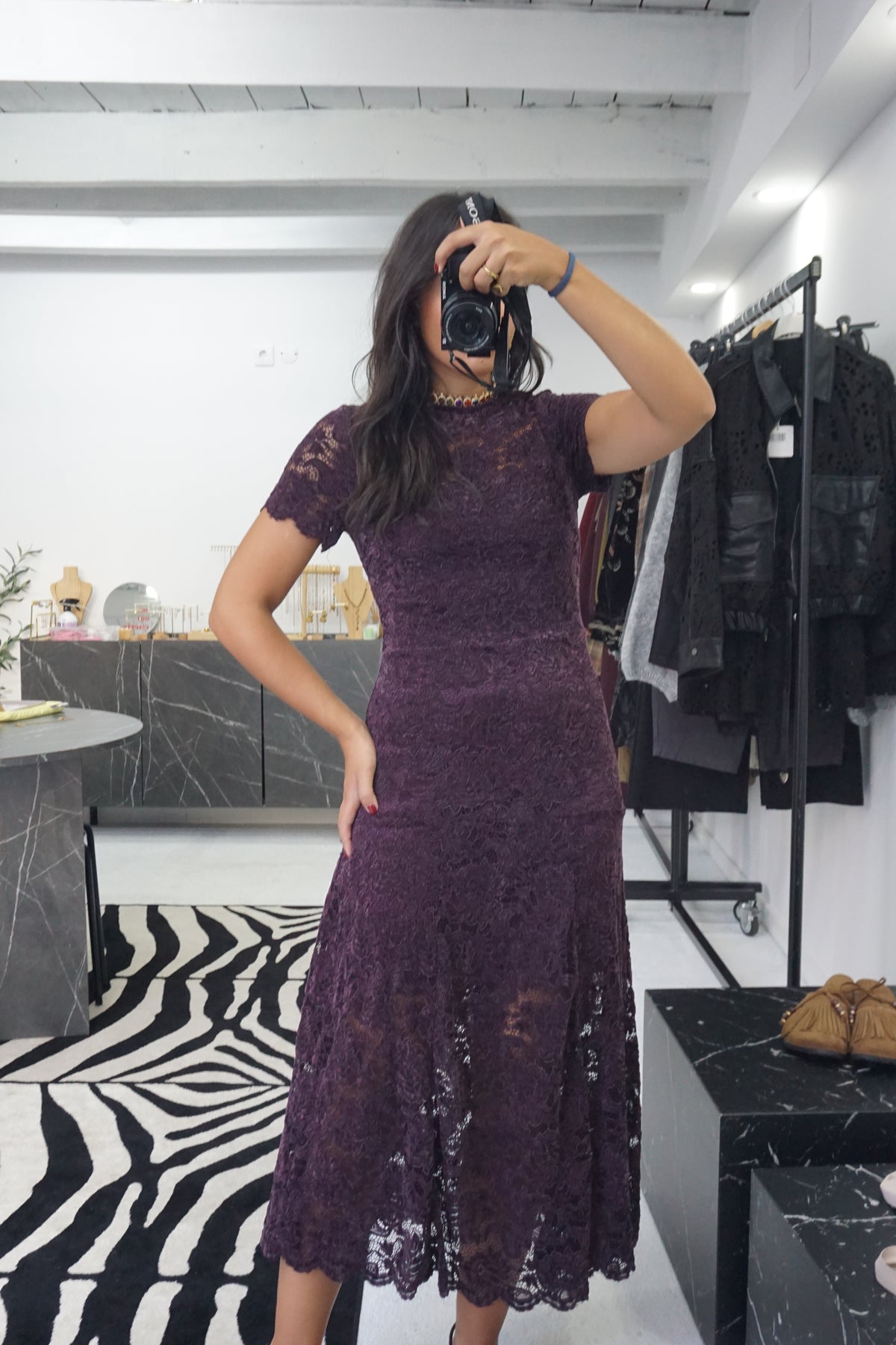 Vestido Renda Aveludado