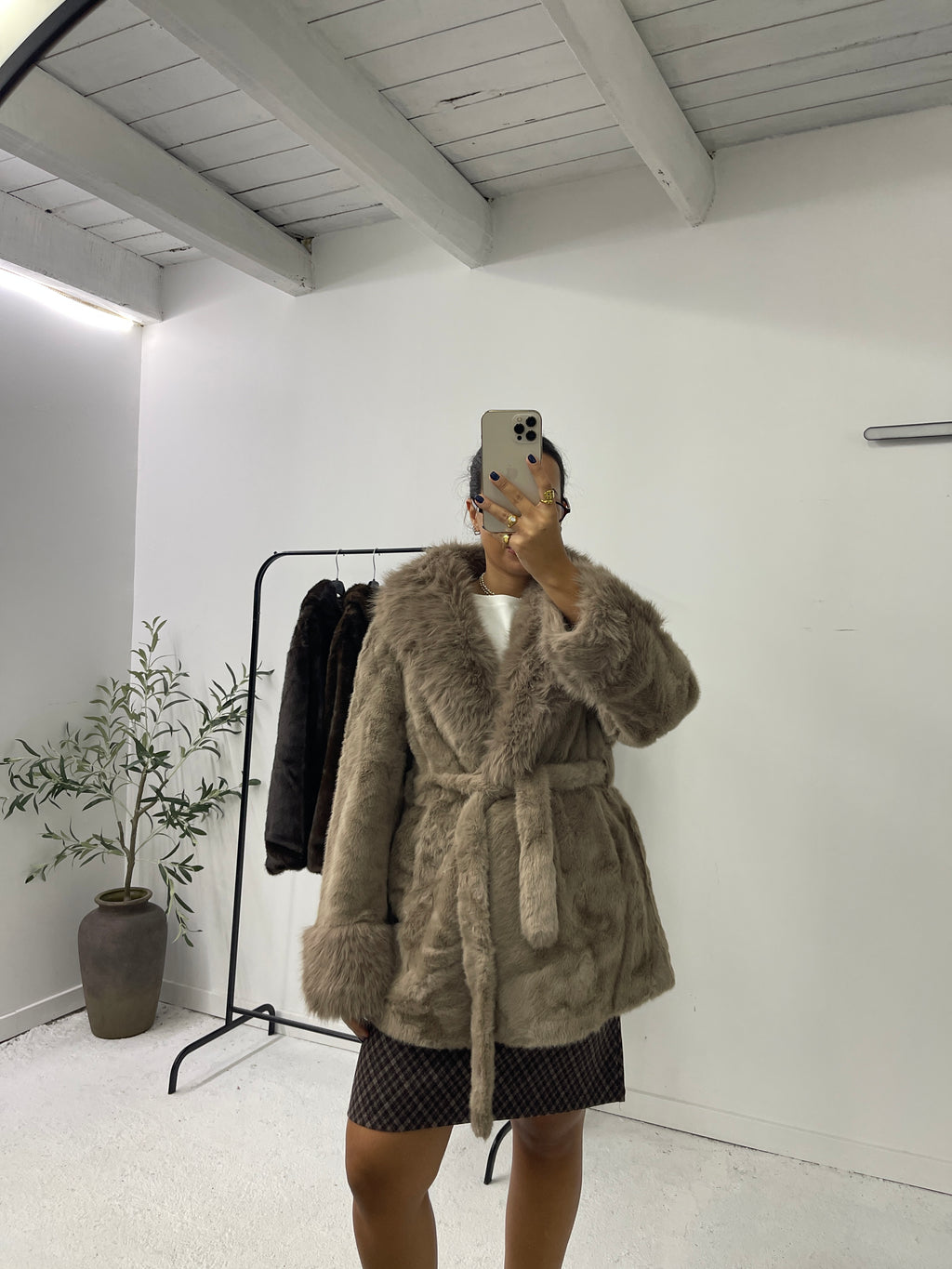 Sobretudo Faux Fur