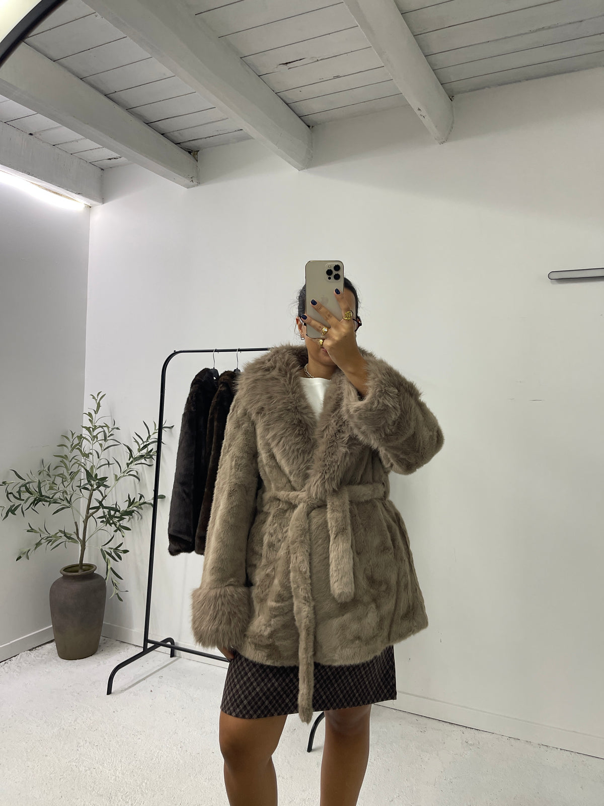 Sobretudo Faux Fur