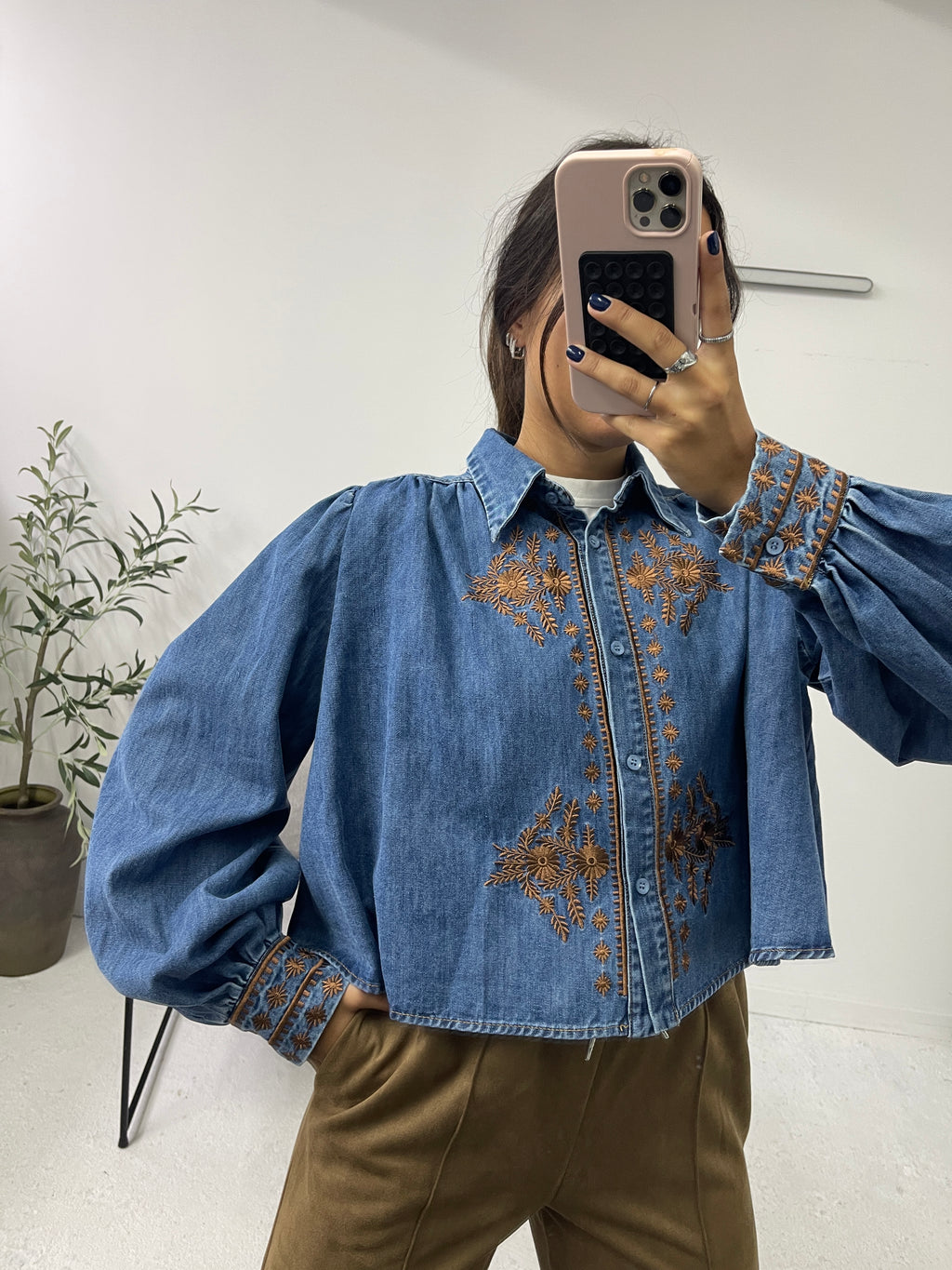 Camisa Ganga Bordada