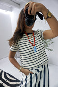 T-shirt riscas (2 cores)