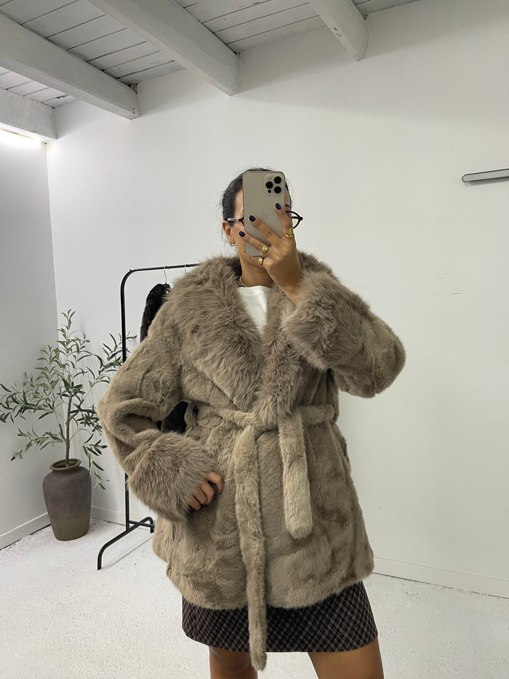 Sobretudo Faux Fur