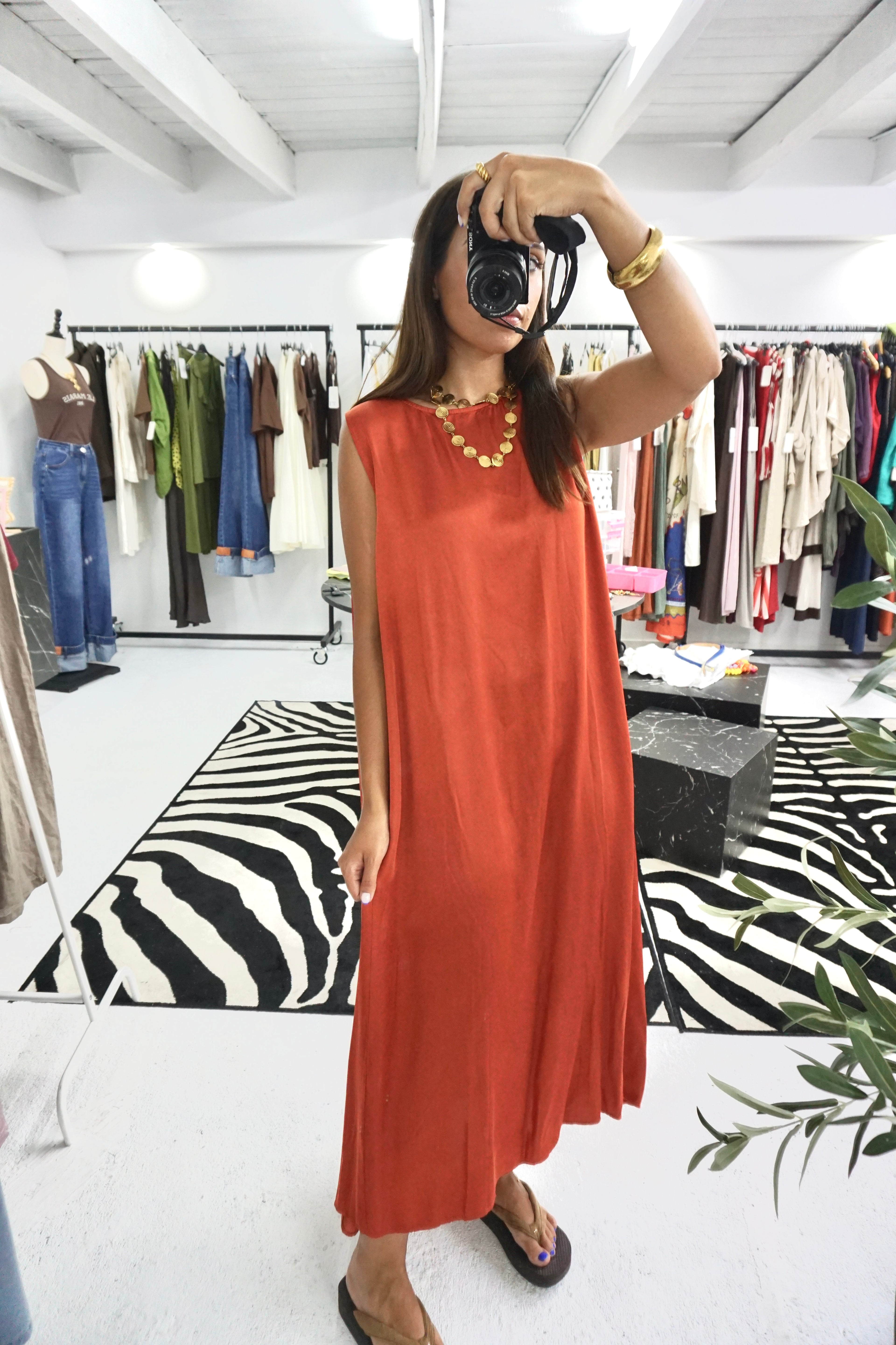 Vestido cetim (várias cores)