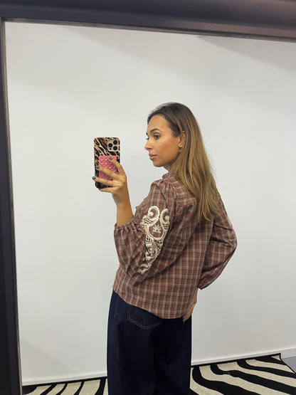 Camisa Xadrez Bordada