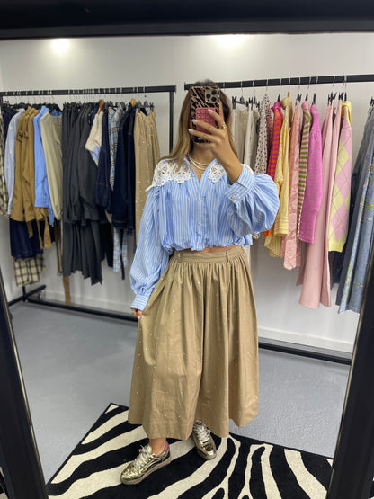 Camisa Riscas Cropped