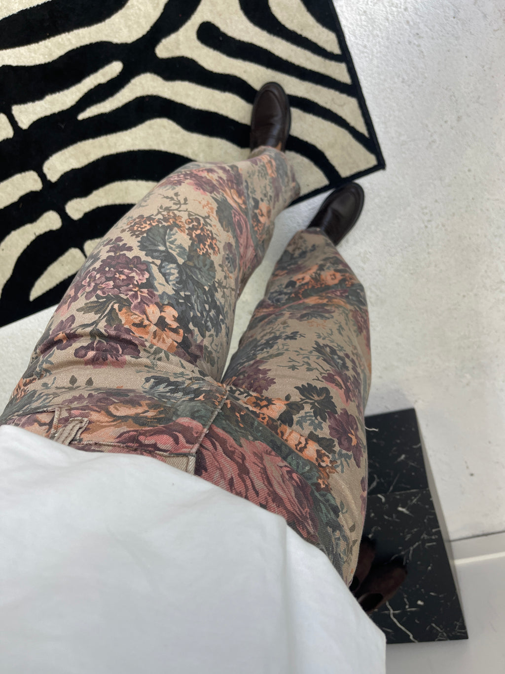 Floral Barrel Jeans