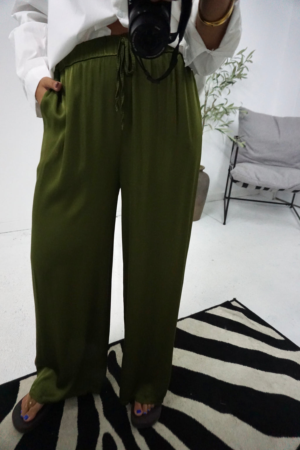 Pantalona em cetim