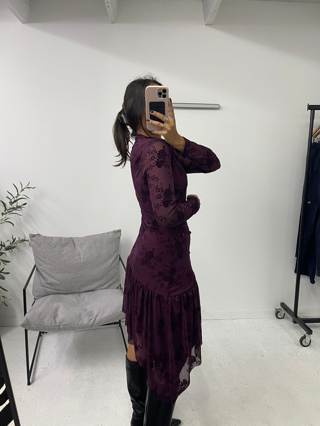 Vestido Tule Assimétrico