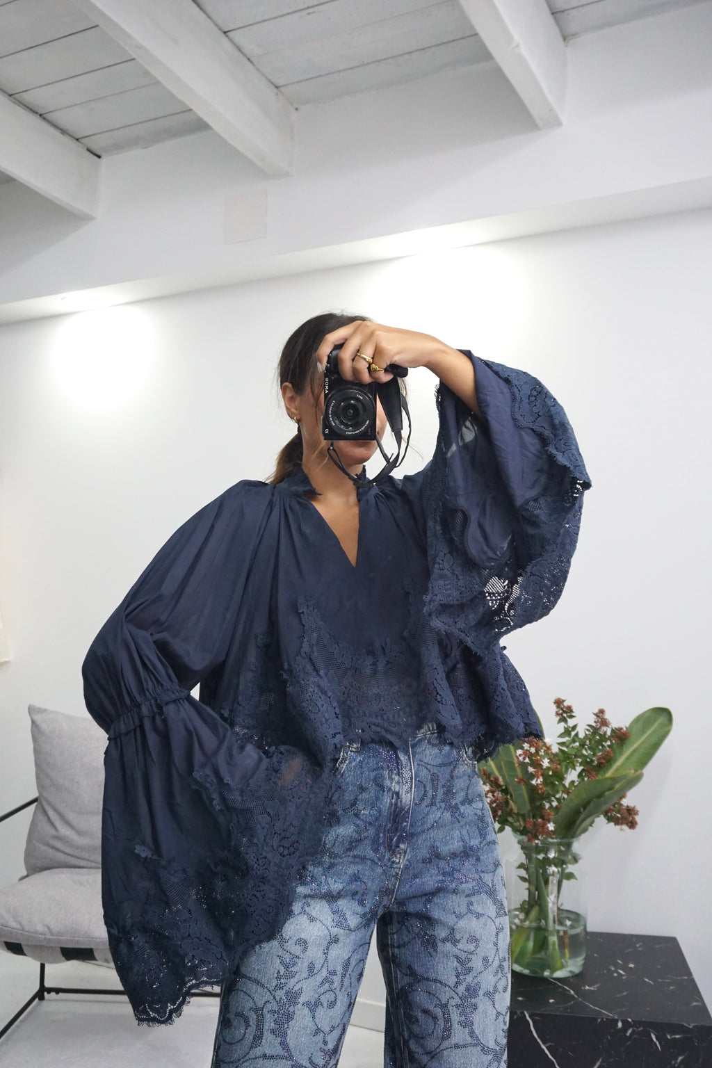 Blusa Manga Evasé