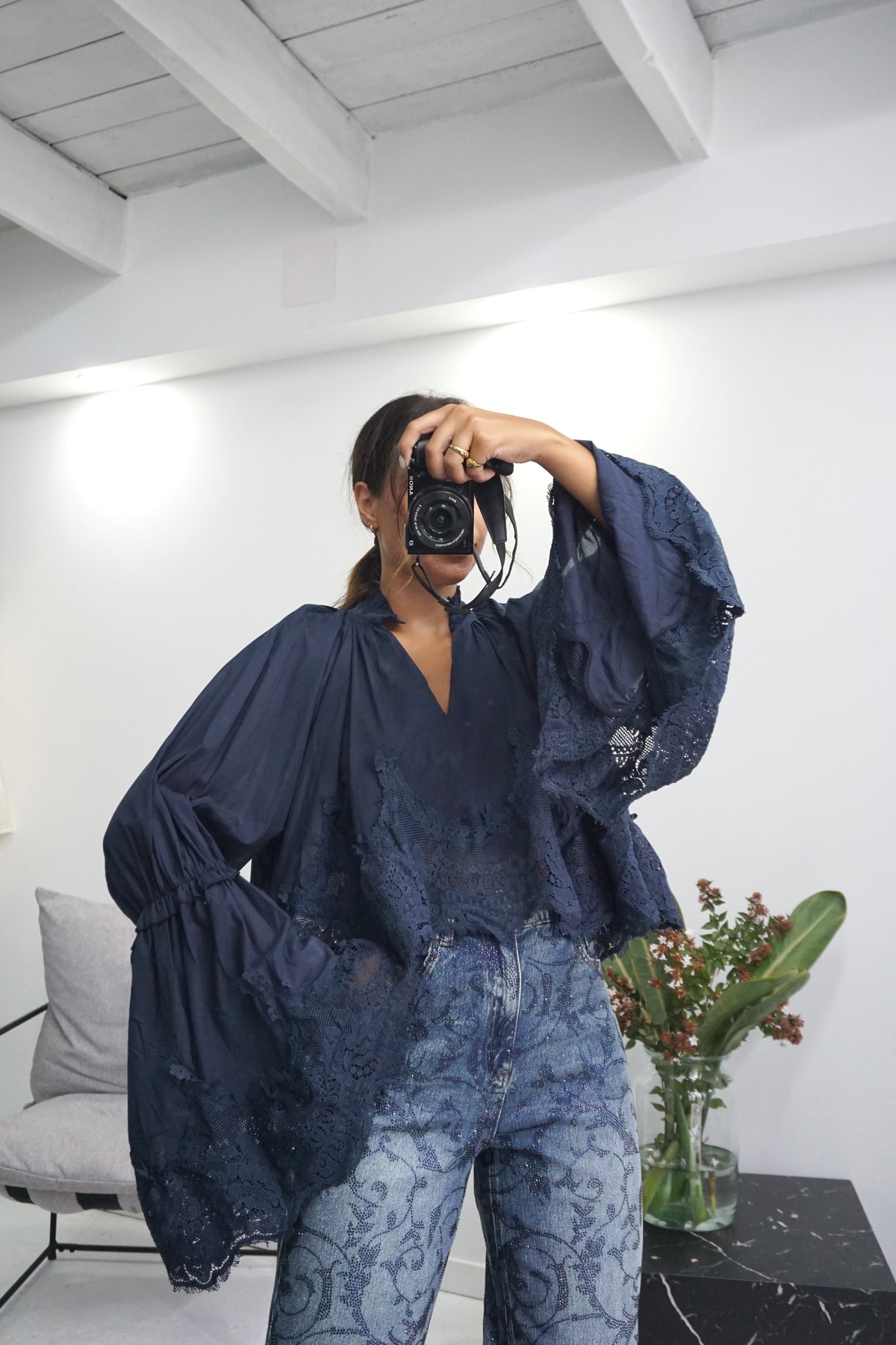 Blusa Manga Evasé