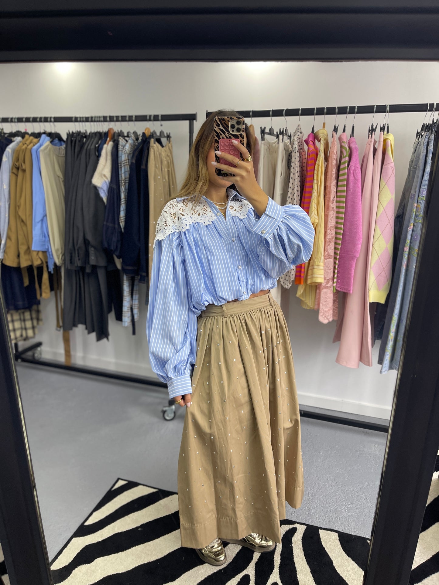 Camisa Riscas Cropped