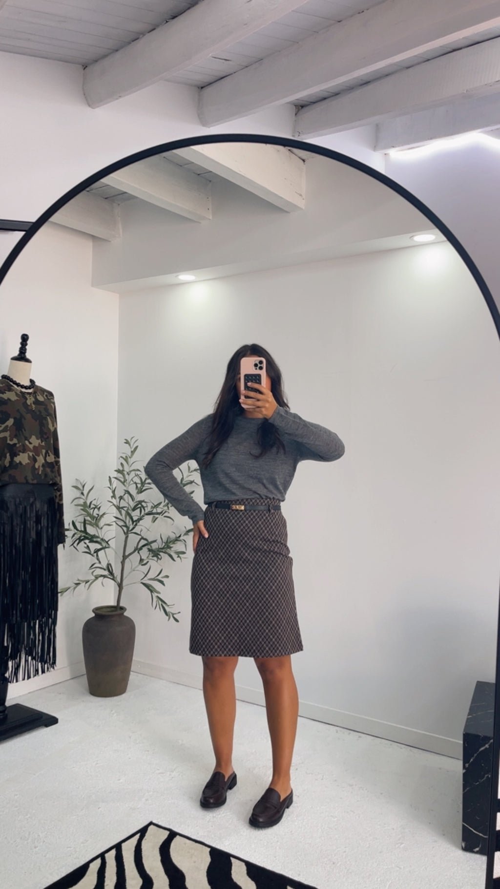 Saia Tartan com cinto