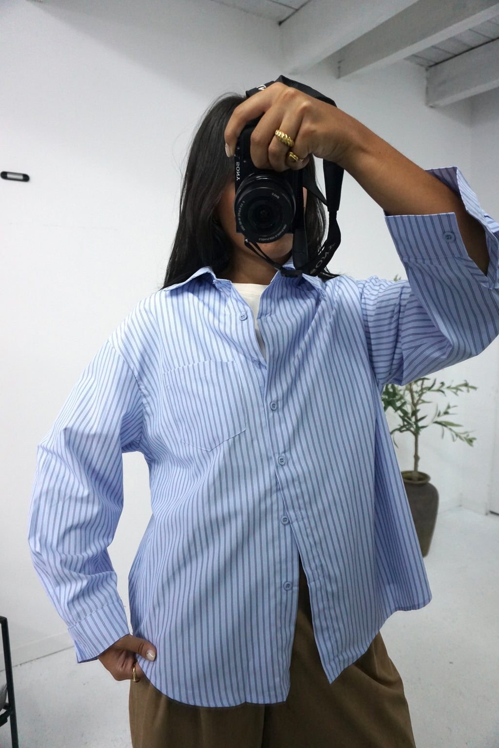 Camisa de riscas
