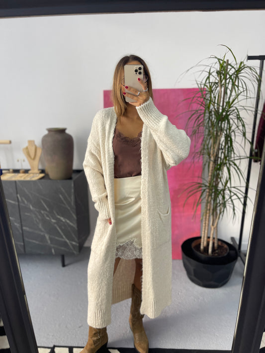 Cardigan Lã Maxi