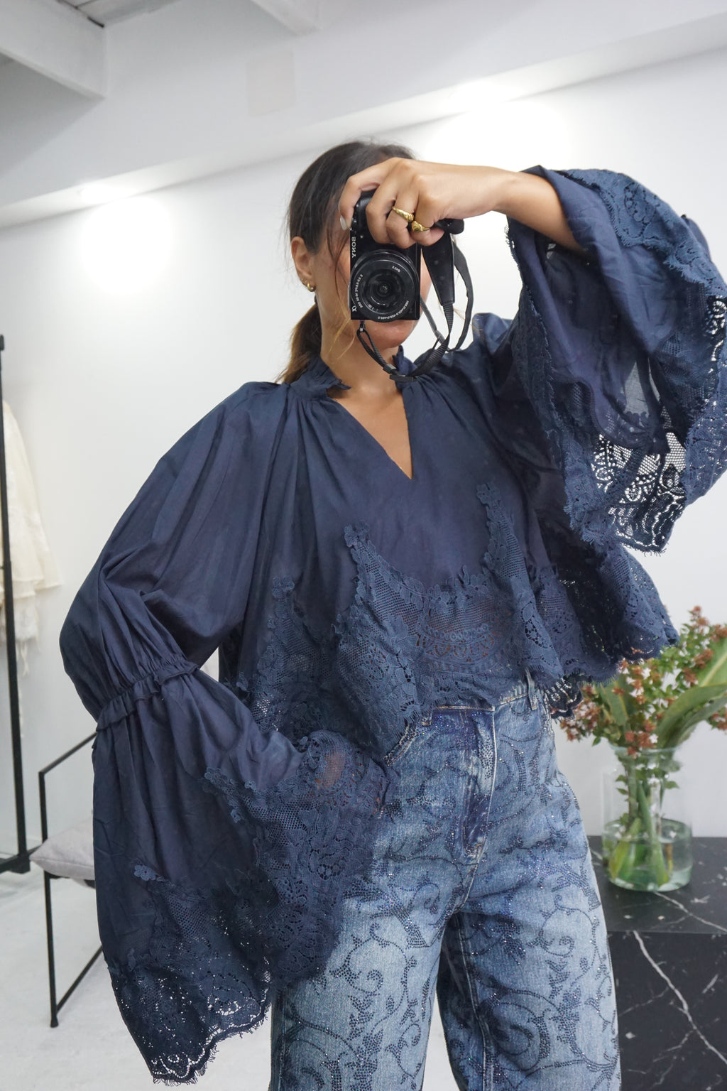 Blusa Manga Evasé