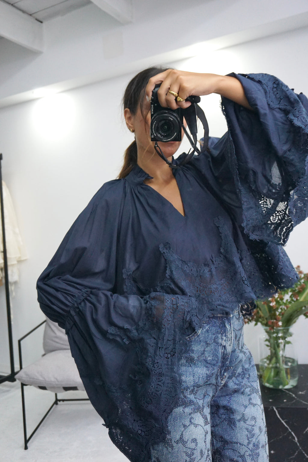 Blusa Manga Evasé