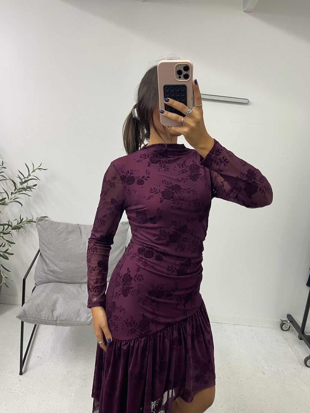 Vestido Tule Assimétrico