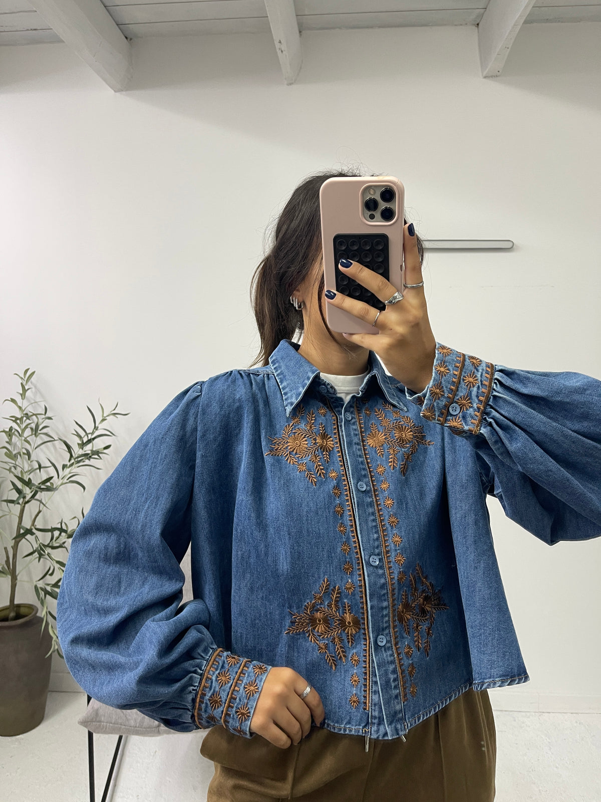 Camisa Ganga Bordada