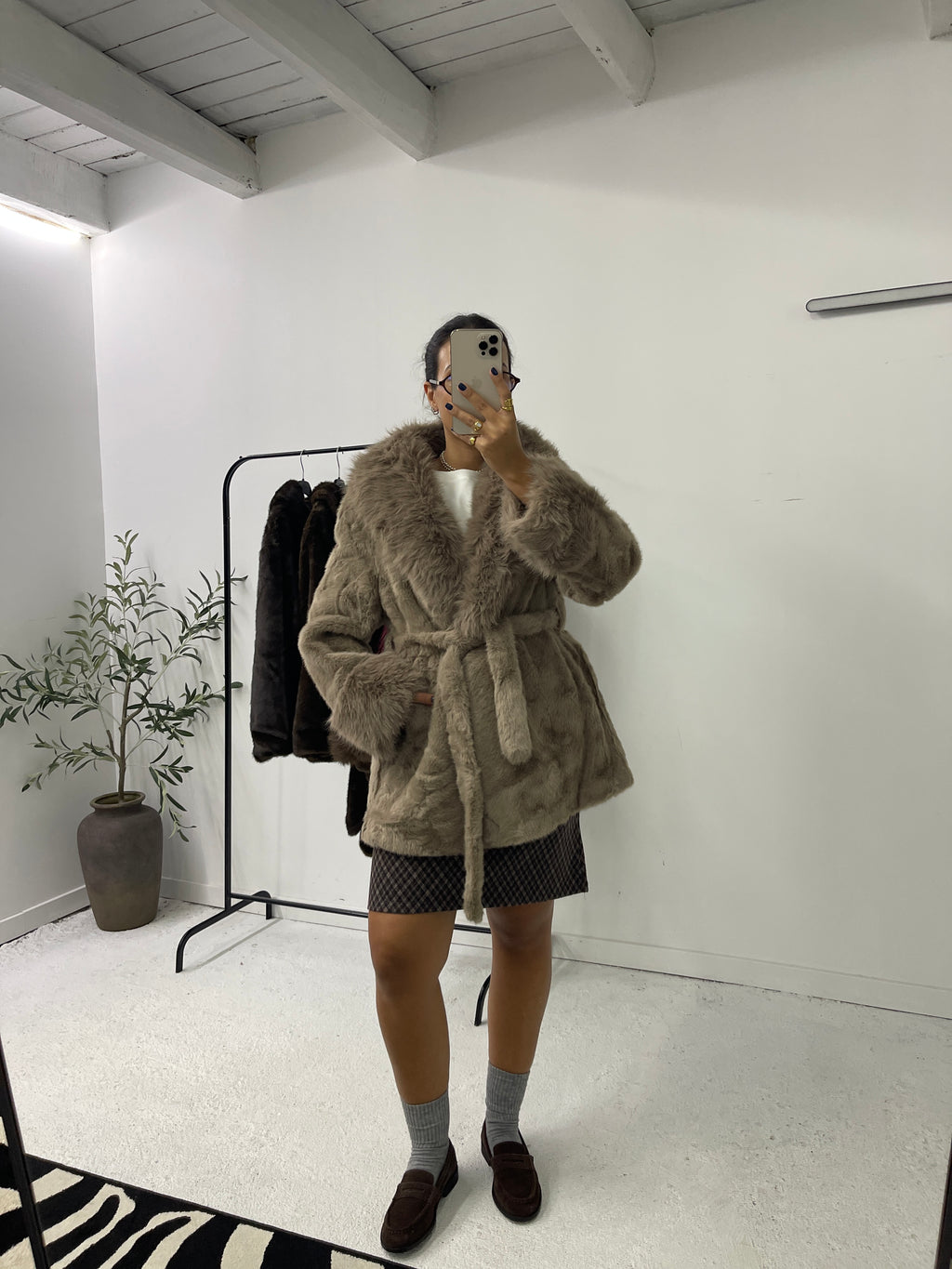 Sobretudo Faux Fur