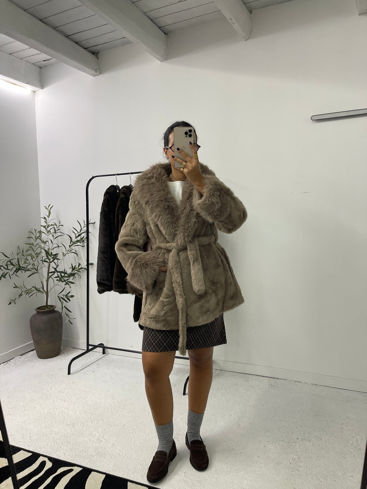 Sobretudo Faux Fur