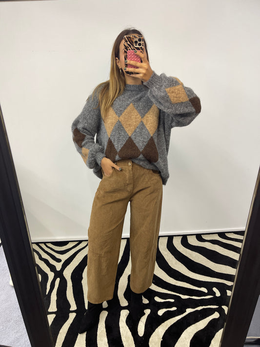 Calças Barrel Fit Bombazine