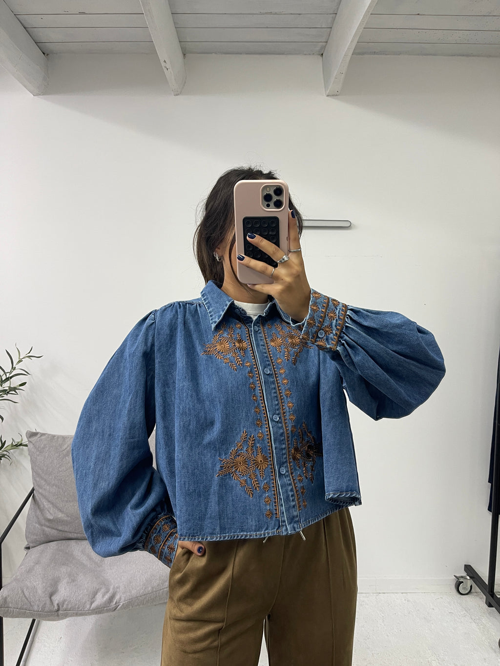 Camisa Ganga Bordada
