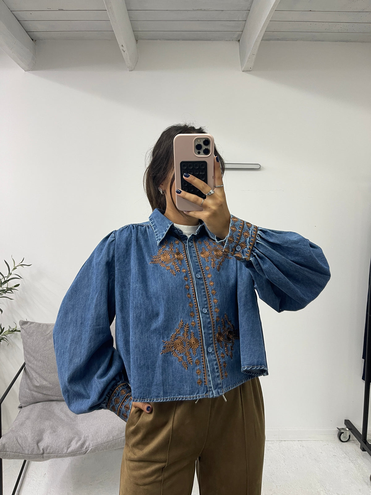Camisa Ganga Bordada