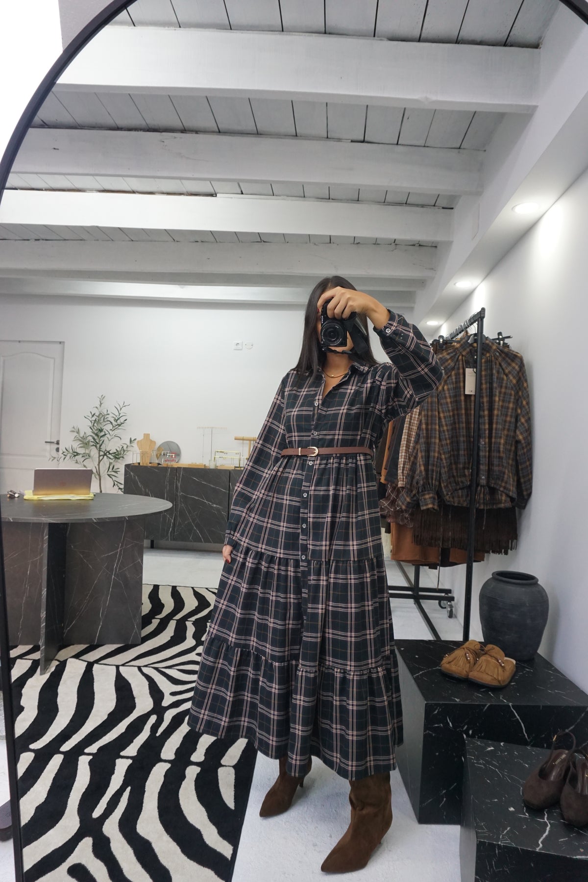 Vestido Maxi Tartan