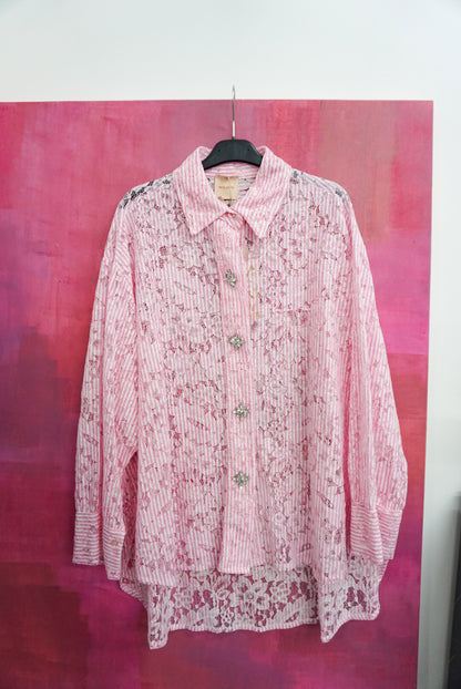 Camisa Renda Oversized