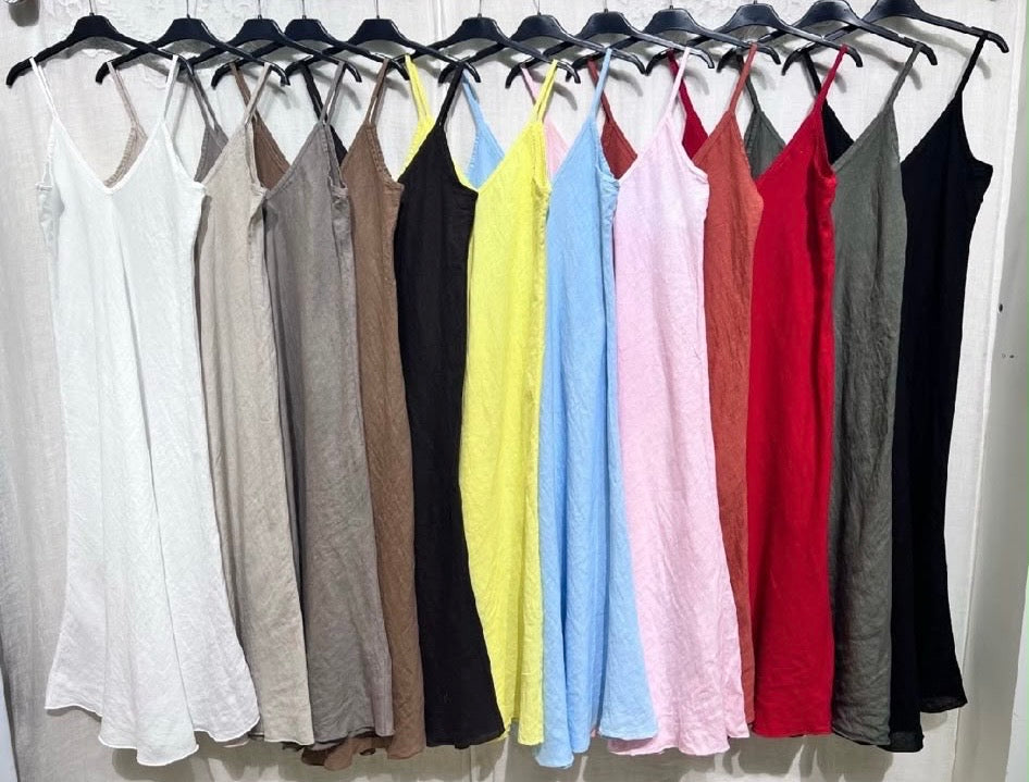 Vestido Alças 100% linho