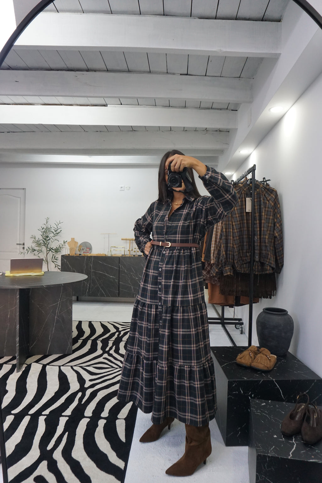 Vestido Maxi Tartan