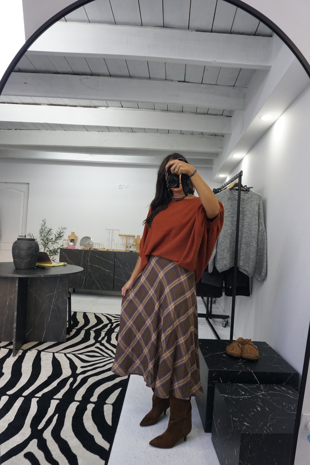 Saia estampado Tartan