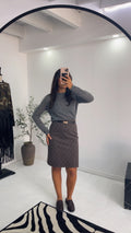 Saia Tartan com cinto