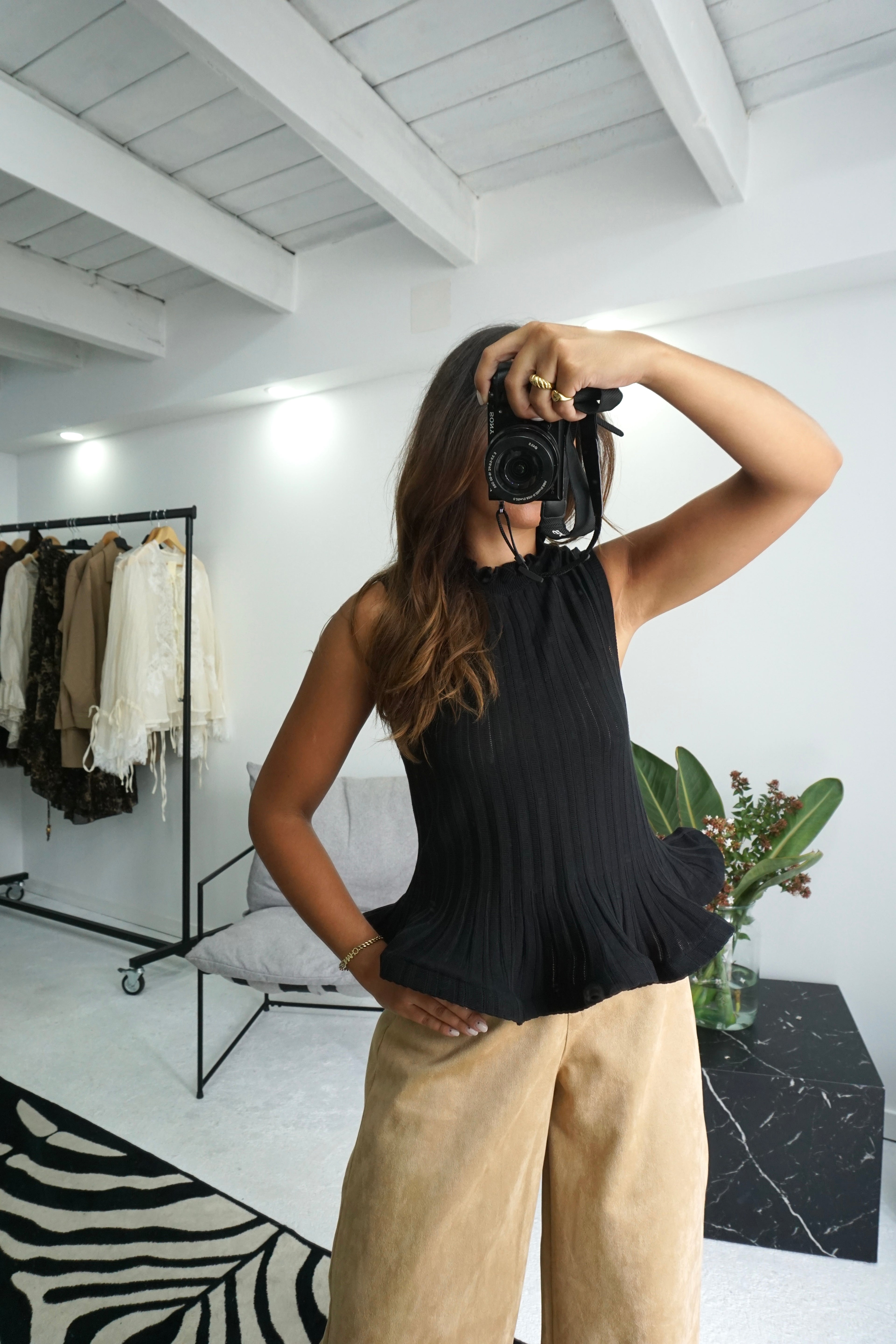 Top Peplum Canelado