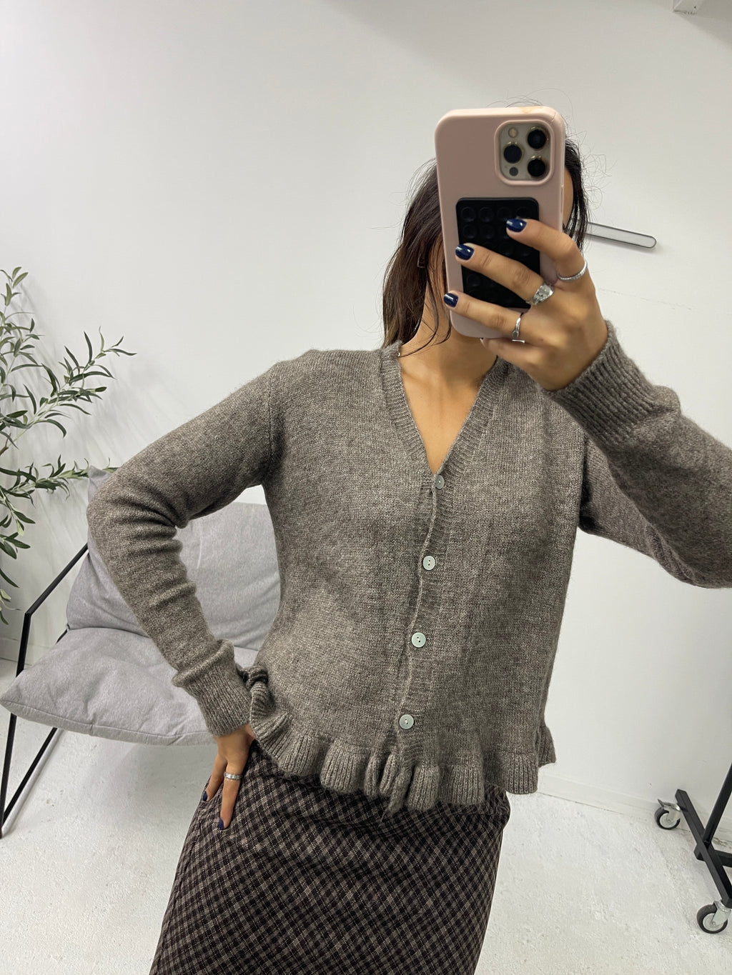 Cardigan Lã