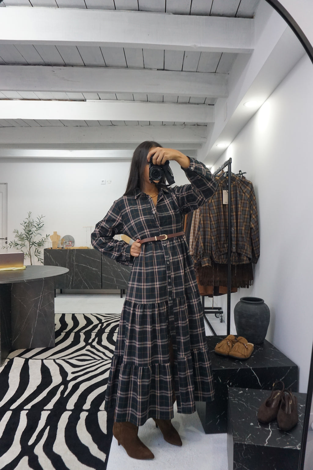 Vestido Maxi Tartan