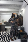 Vestido Maxi Tartan