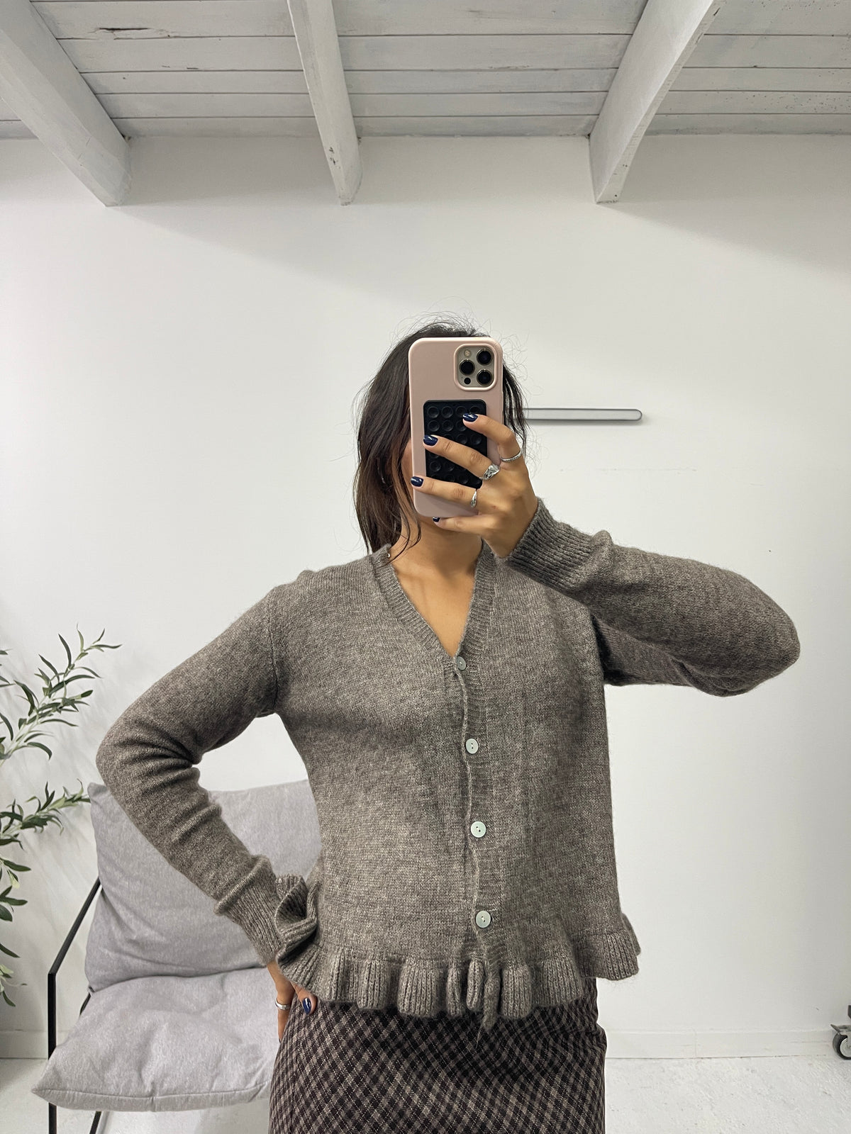 Cardigan Lã