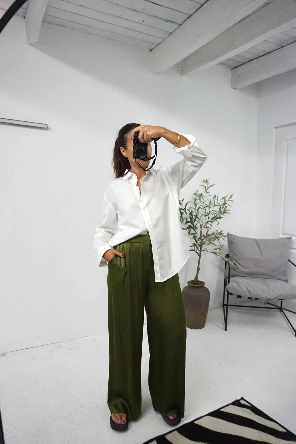 Pantalona em cetim
