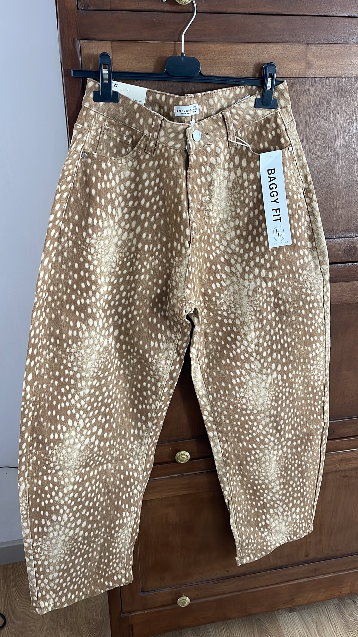 Bambi Print Barrel Jeans